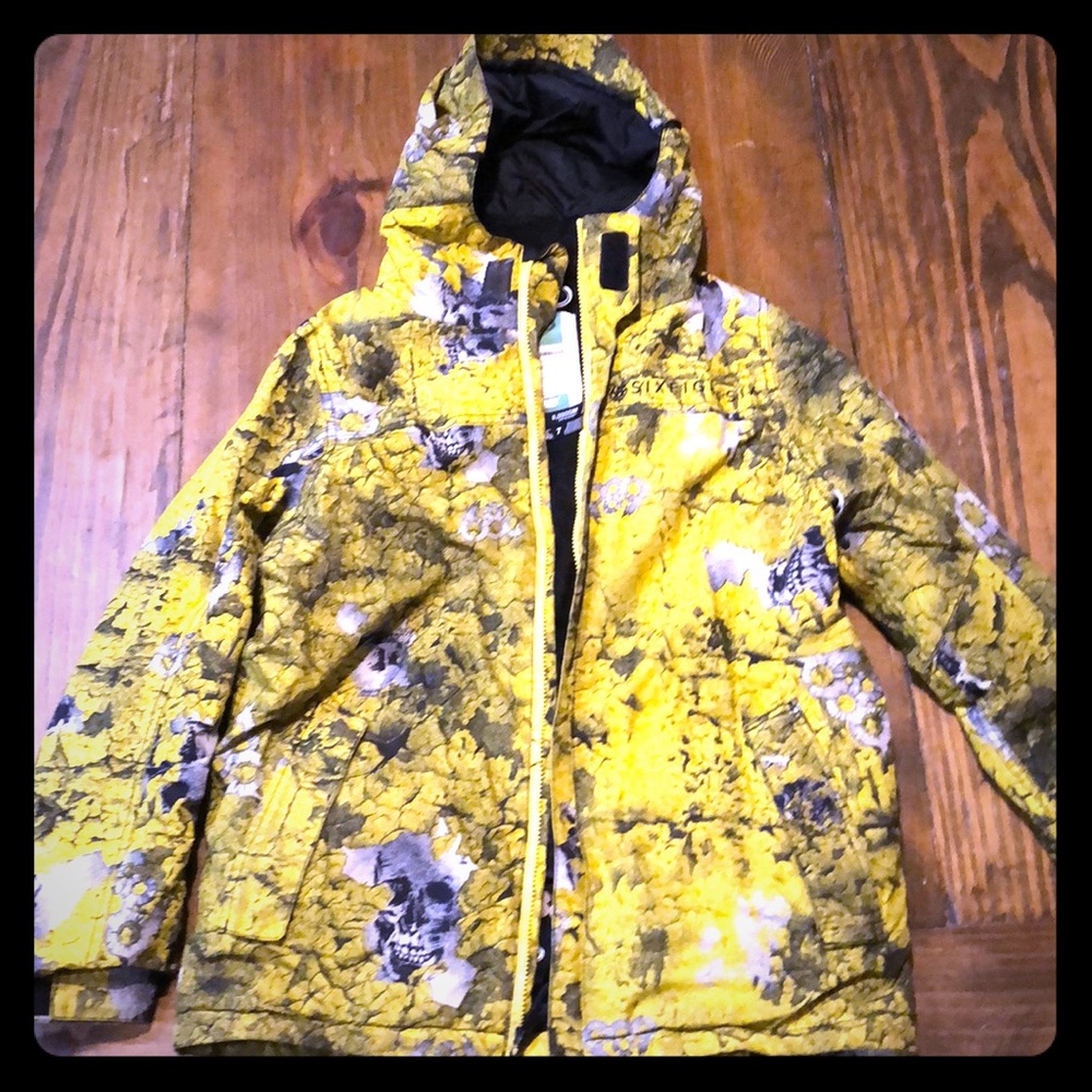 COPY - Boys Large 686 Yellow Skull Print Ski Jack…